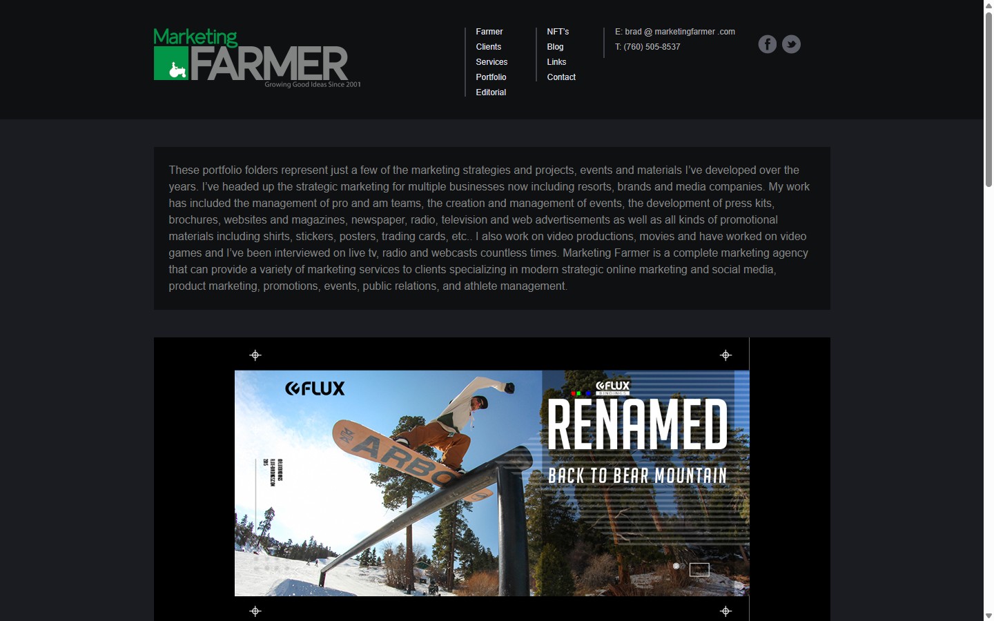 Current Marketing Farmer homepage